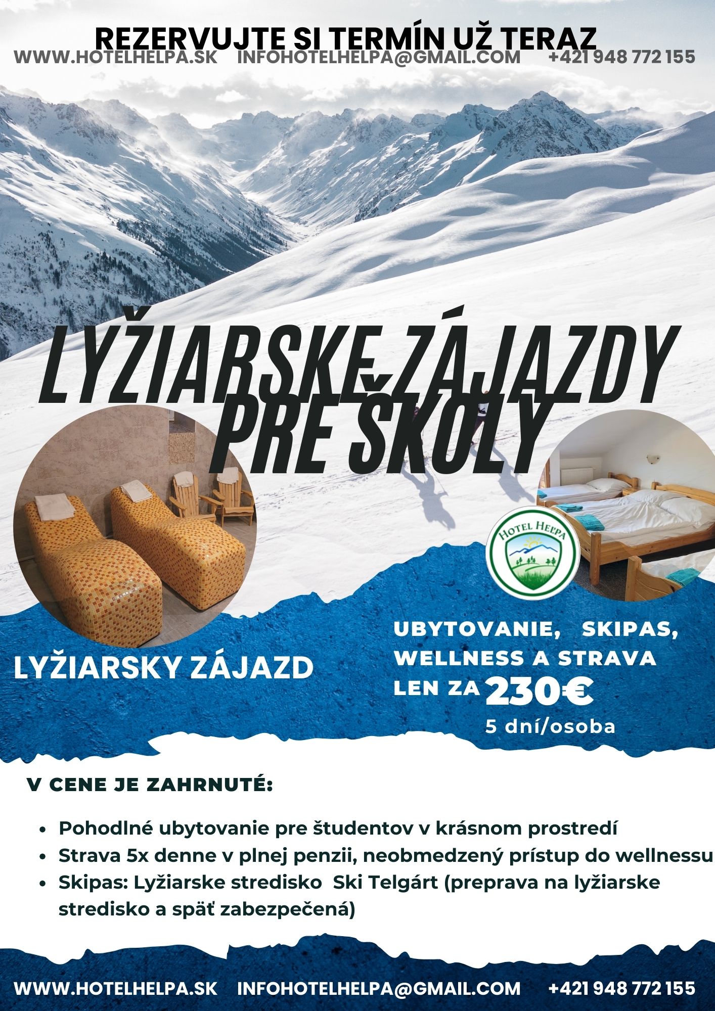 Lyžiarske zájazdy hotel heľpa